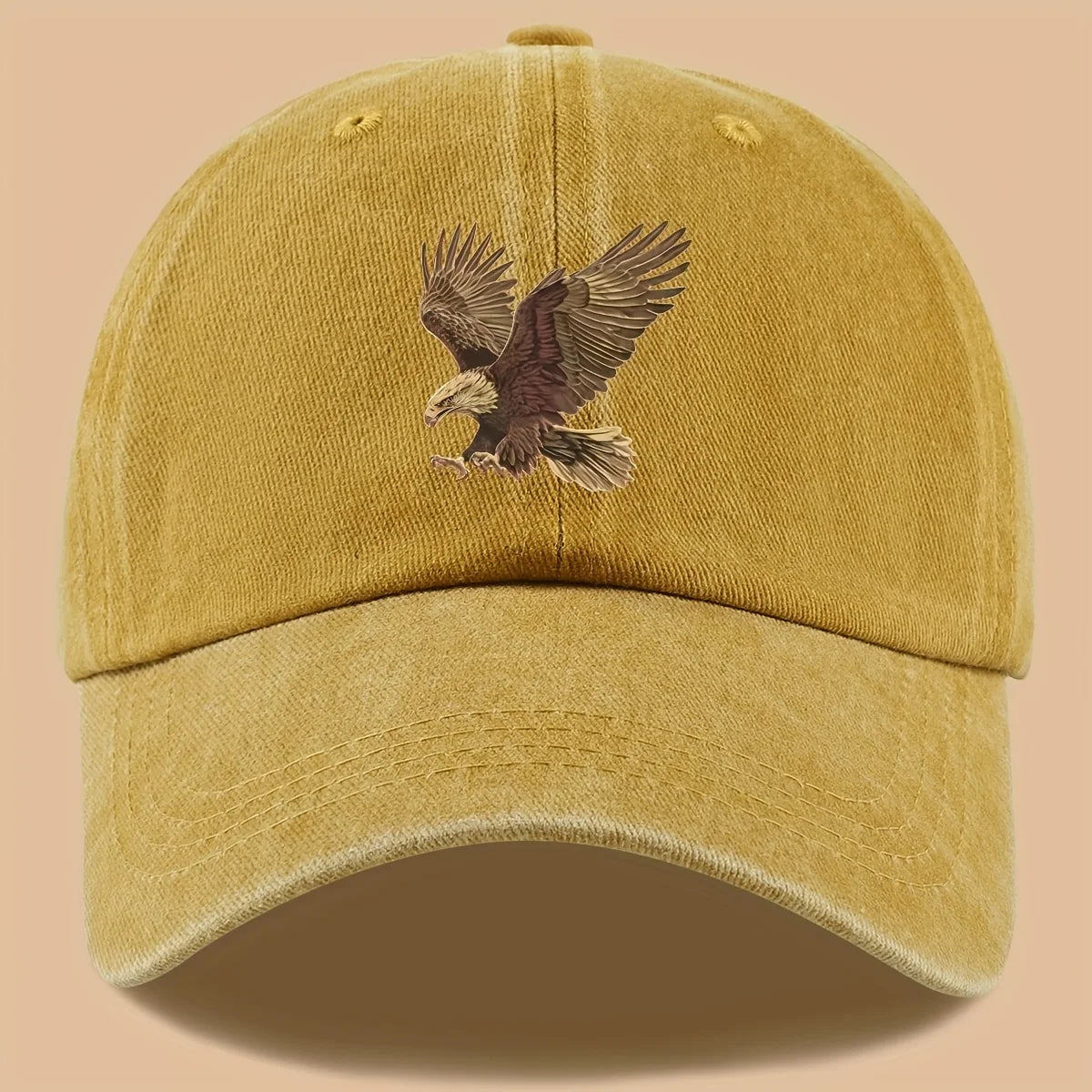Eagle Print Adjustable Outdoor Vacation Baseball Cap