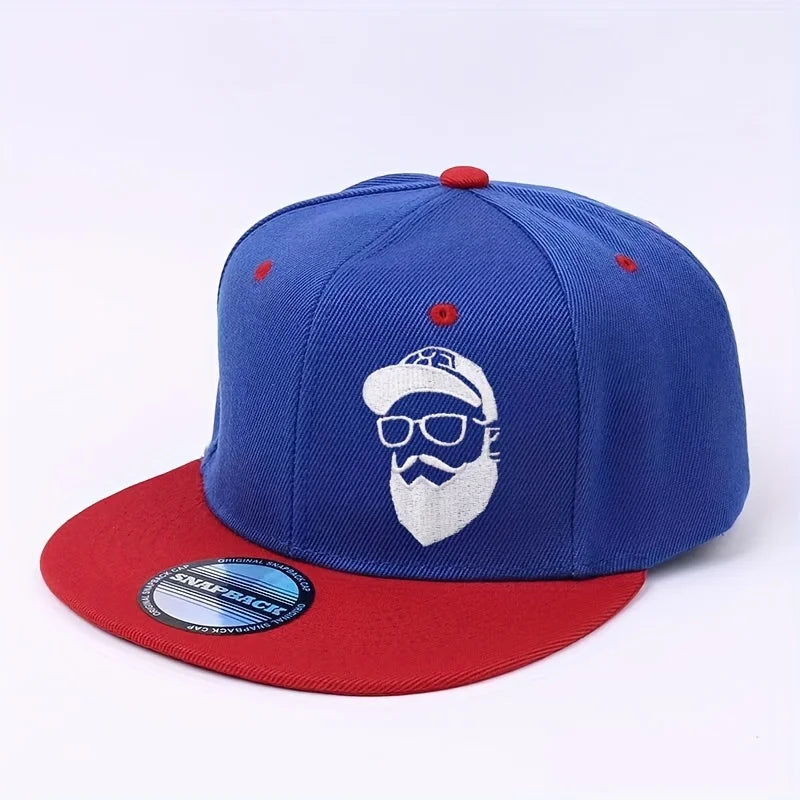 Bearded Grandpa Flat Brim Baseball Cap