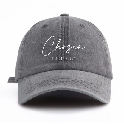 CHOSEN Print Minimalist Retro Washed Baseball Cap