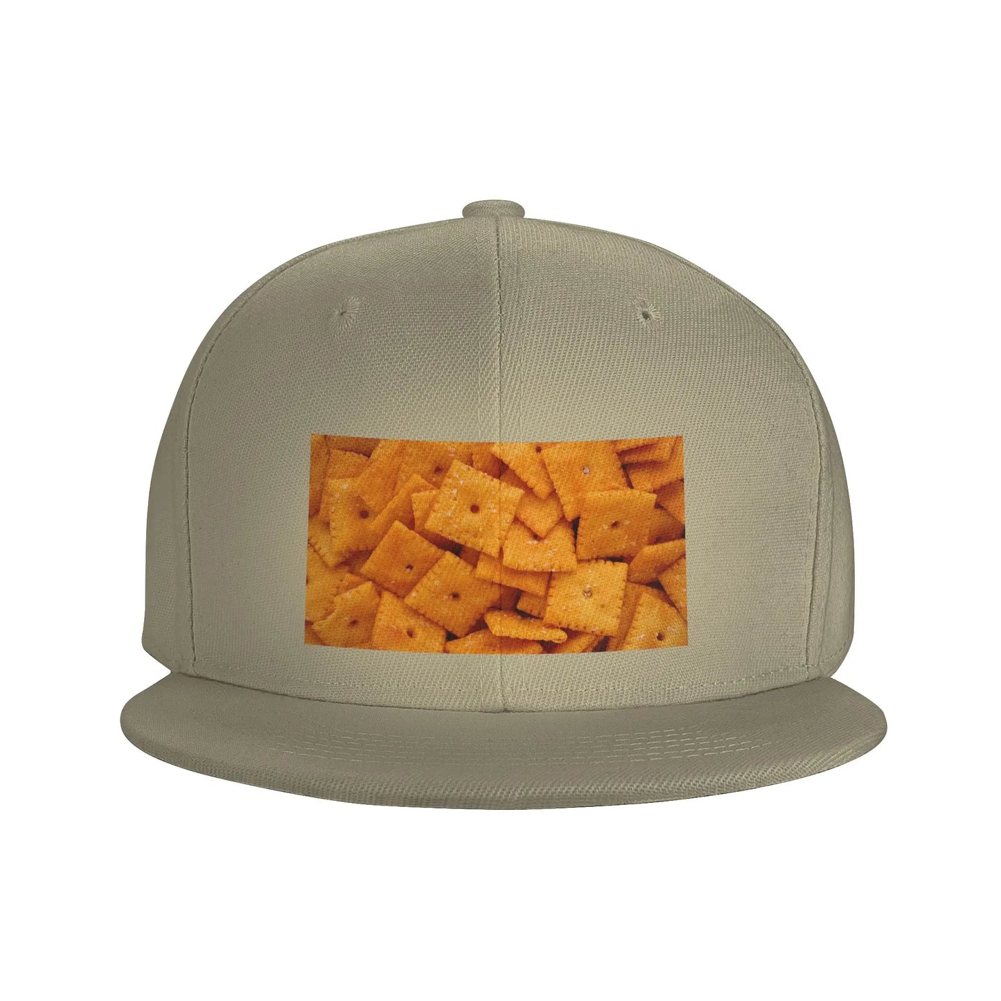 Cheez It Snack Cracker Pattern Snapback Cap