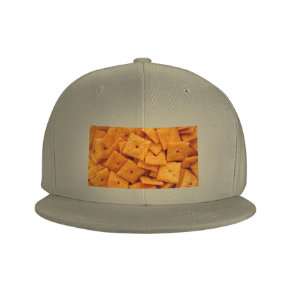 Cheez It Snack Cracker Pattern Snapback Cap