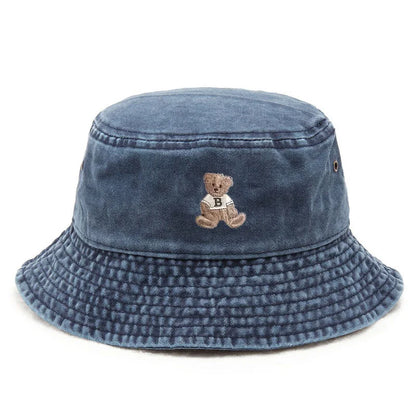 Vintage Teddy Bear Cotton Bucket Hat