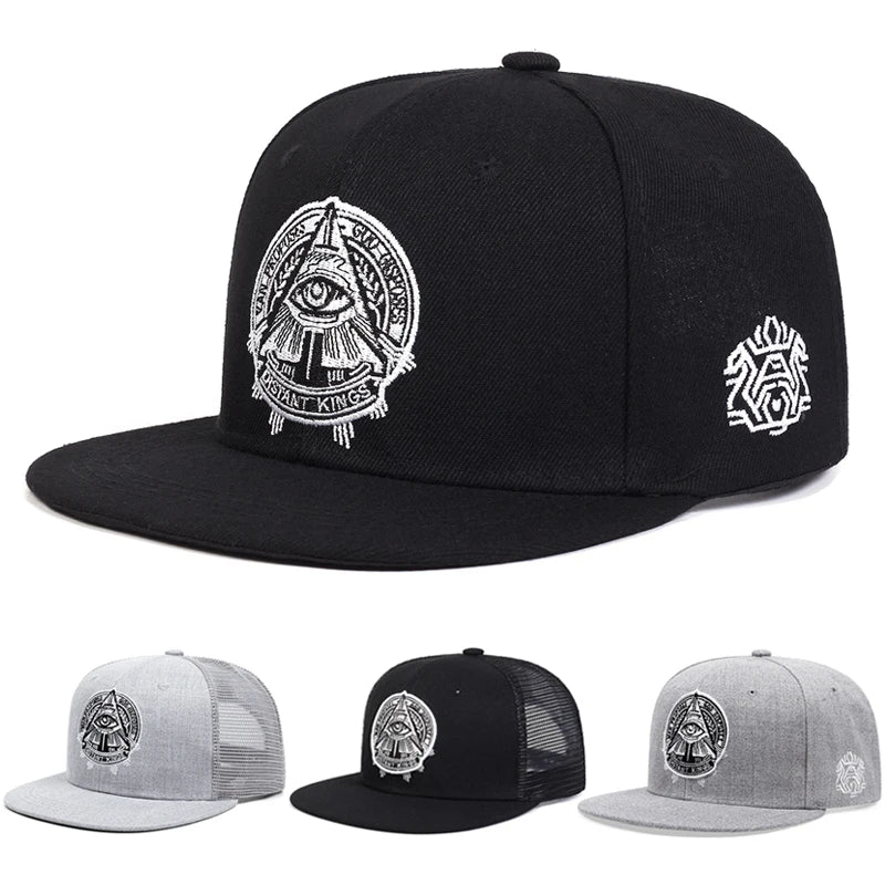 Eye of God Flat Edge Mesh Baseball Cap