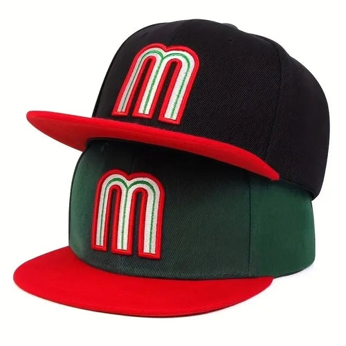 Unisex M Letter Embroidery Hip-hop Hats