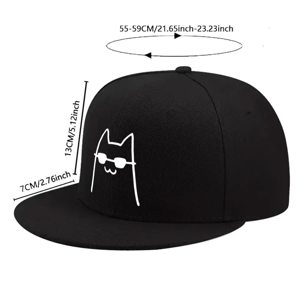 Cool Cat Wearing Sunglasses Street Snapback Cap