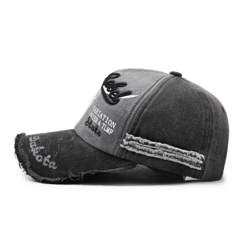 Washed Retro Adjustable Distressed Sunshade Baseball Cap