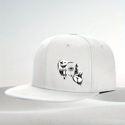 Cool Eye Frame Hands Graphic Snapback Cap