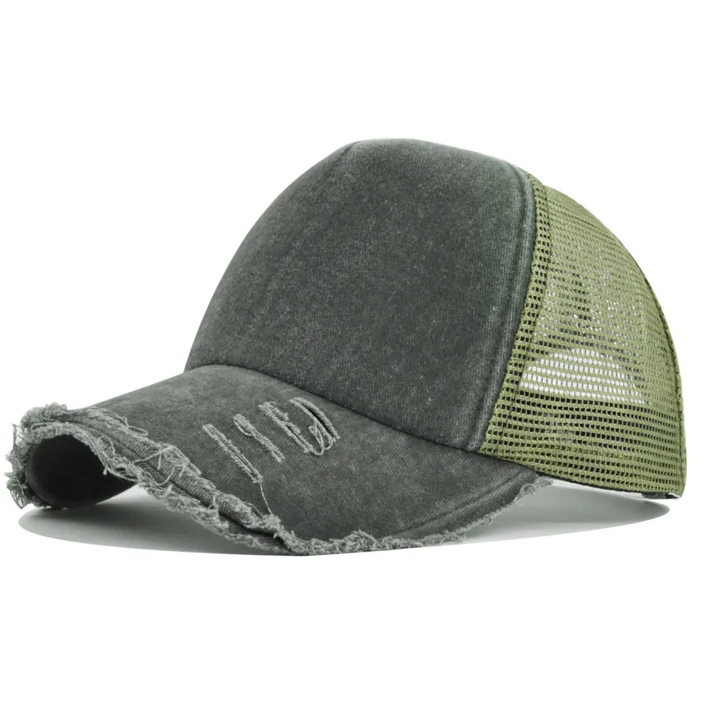 Washed Retro Hip Hop Snapback Cap