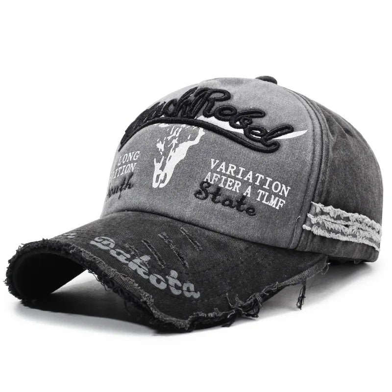 Washed Retro Adjustable Distressed Sunshade Baseball Cap