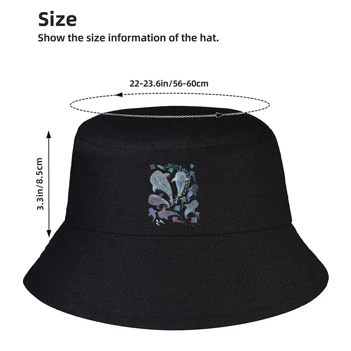 Whale Shark Heart Ocean Pattern Bucket Hat