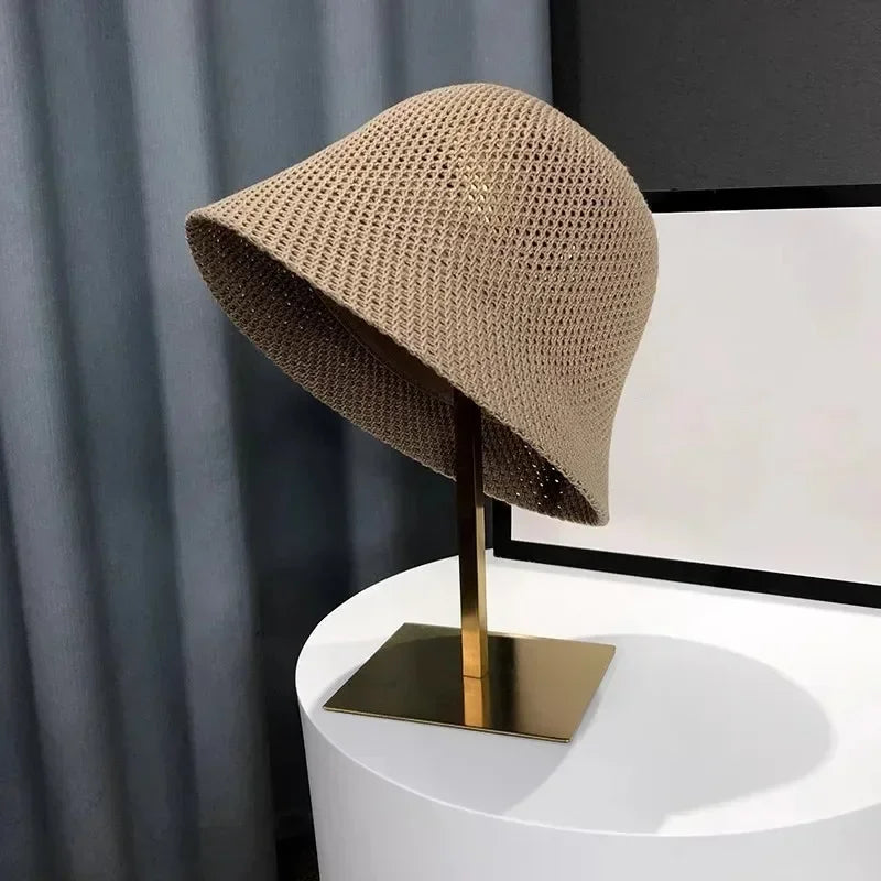Women Hollow Out Summer Bucket Hat