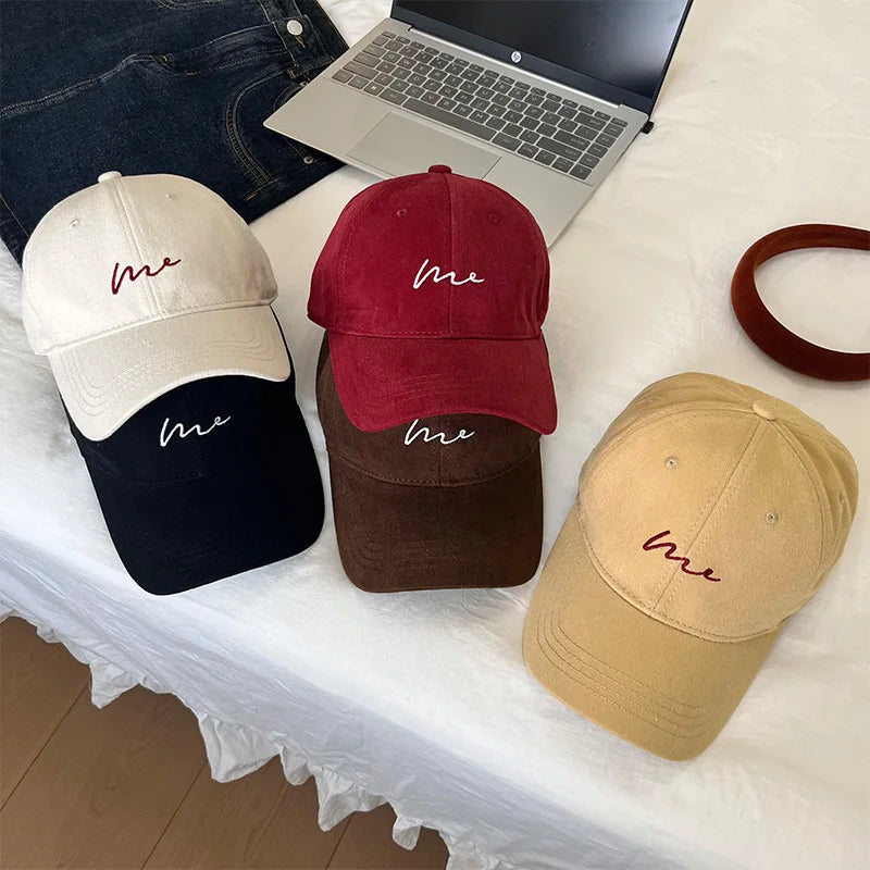 Simple Embroidery Solid Color Cotton Baseball Cap