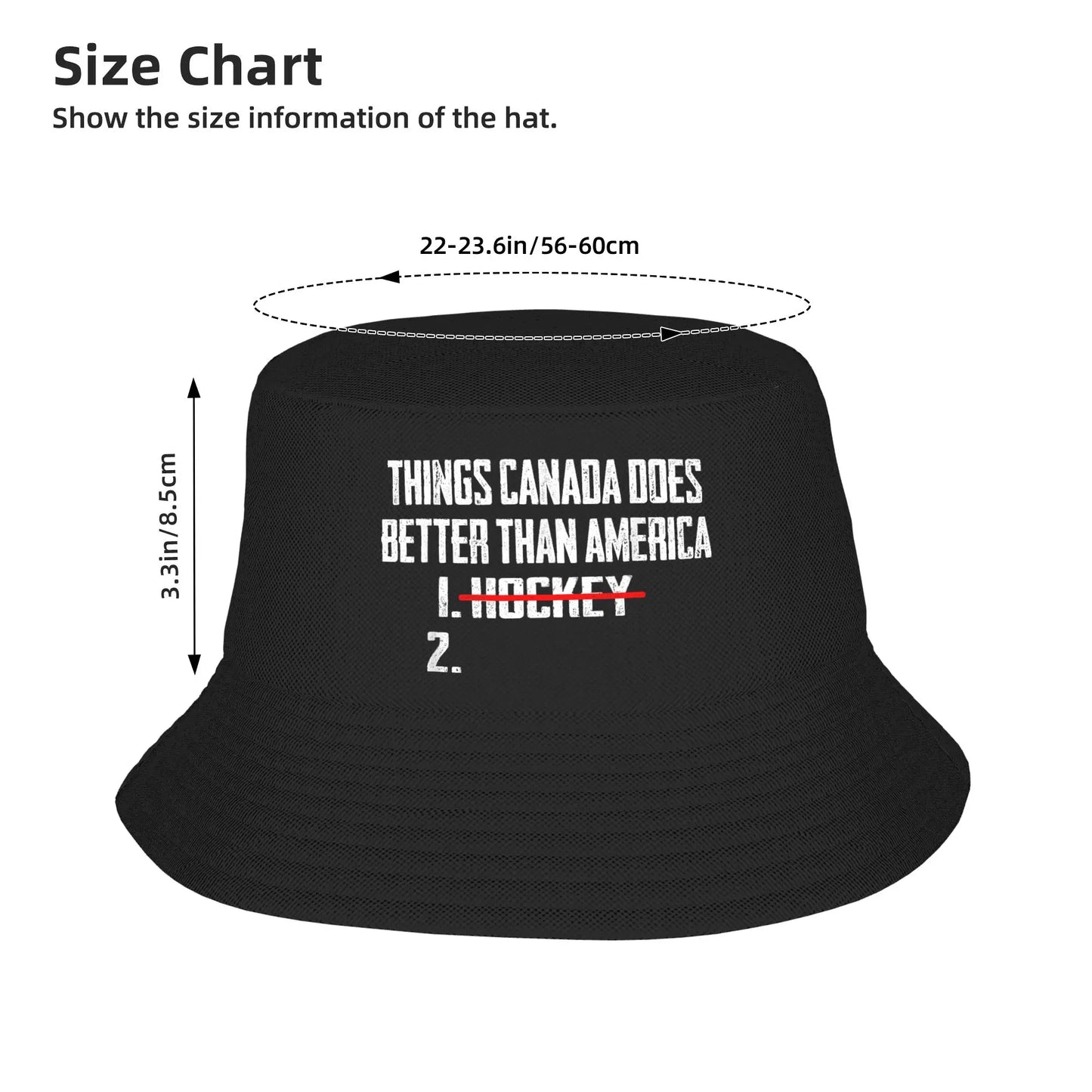 Canada Hockey Graphic Summer Fisherman Bucket Hat