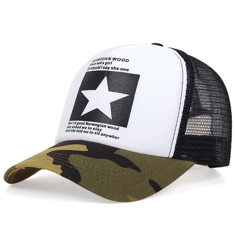 Pentagram Mesh Street Dance Baseball Cap