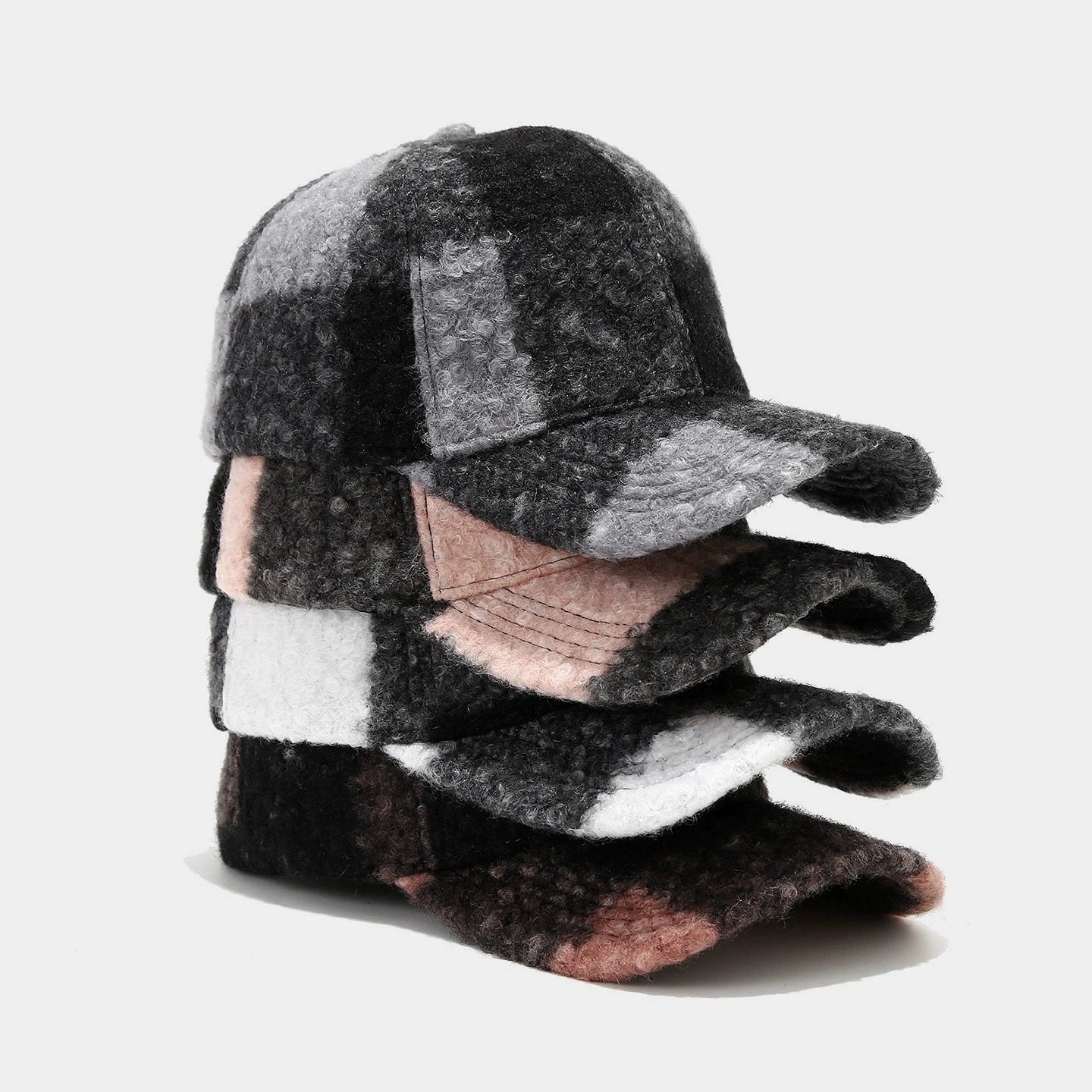 Unisex Plaid Patchwork Baseball Cap