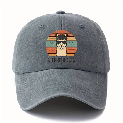 Cartoon Alpaca Curved Brim Baseball Cap