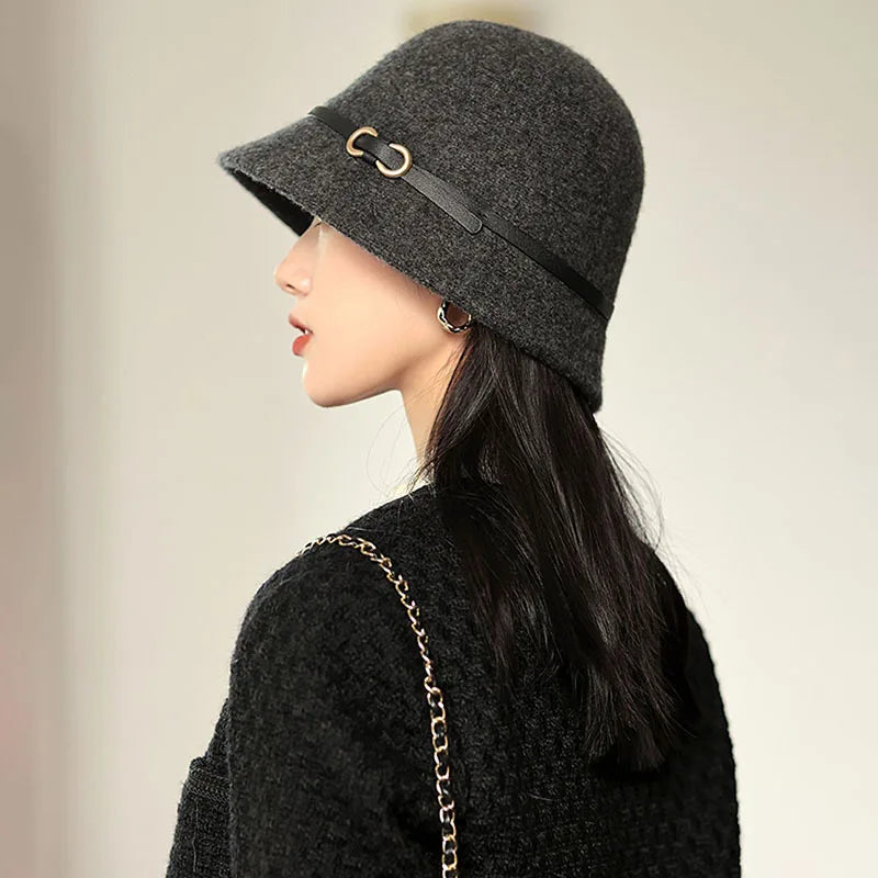 Thick Wool Plush Winter Bucket Hat
