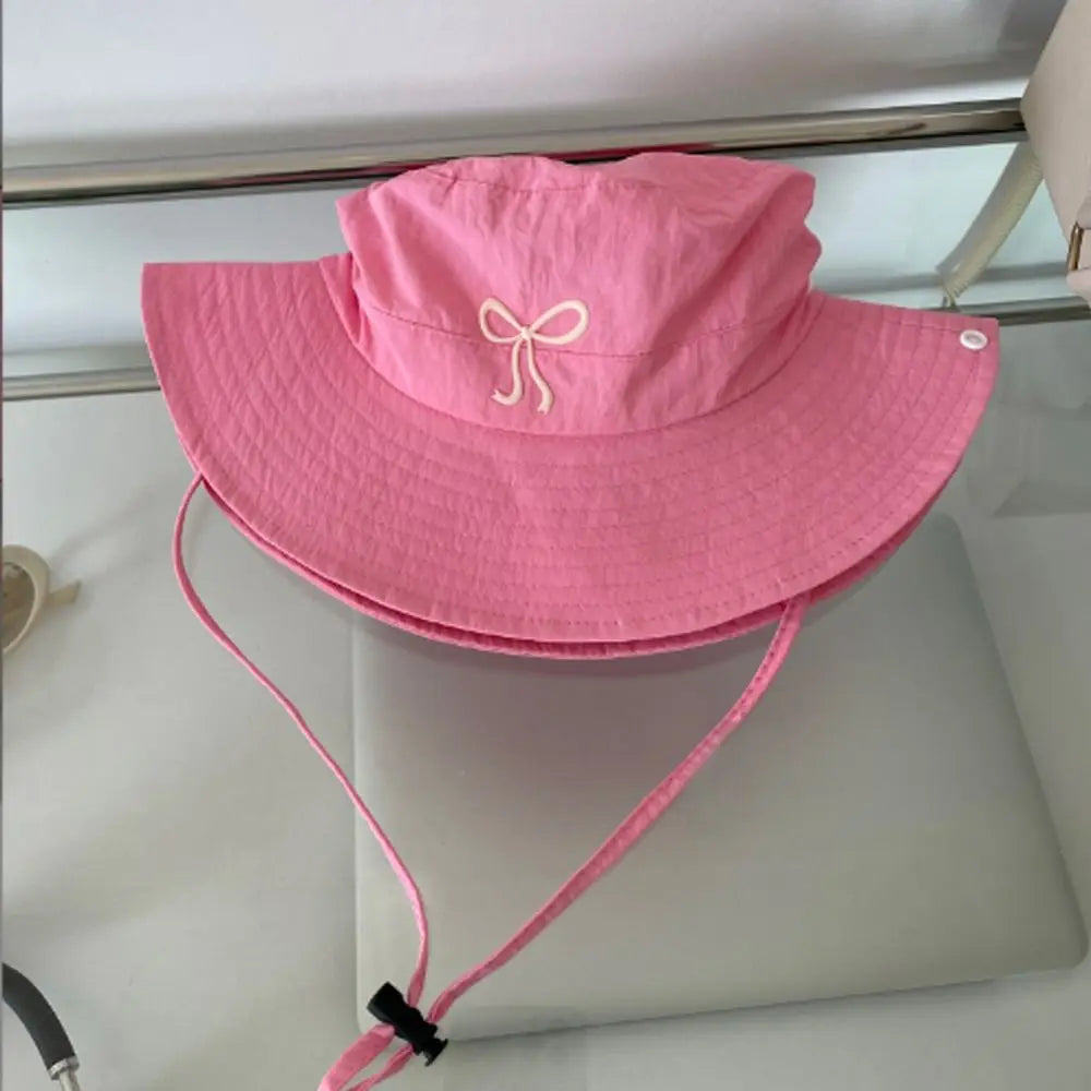 Quick Dry Bow Strap Bucket Hat