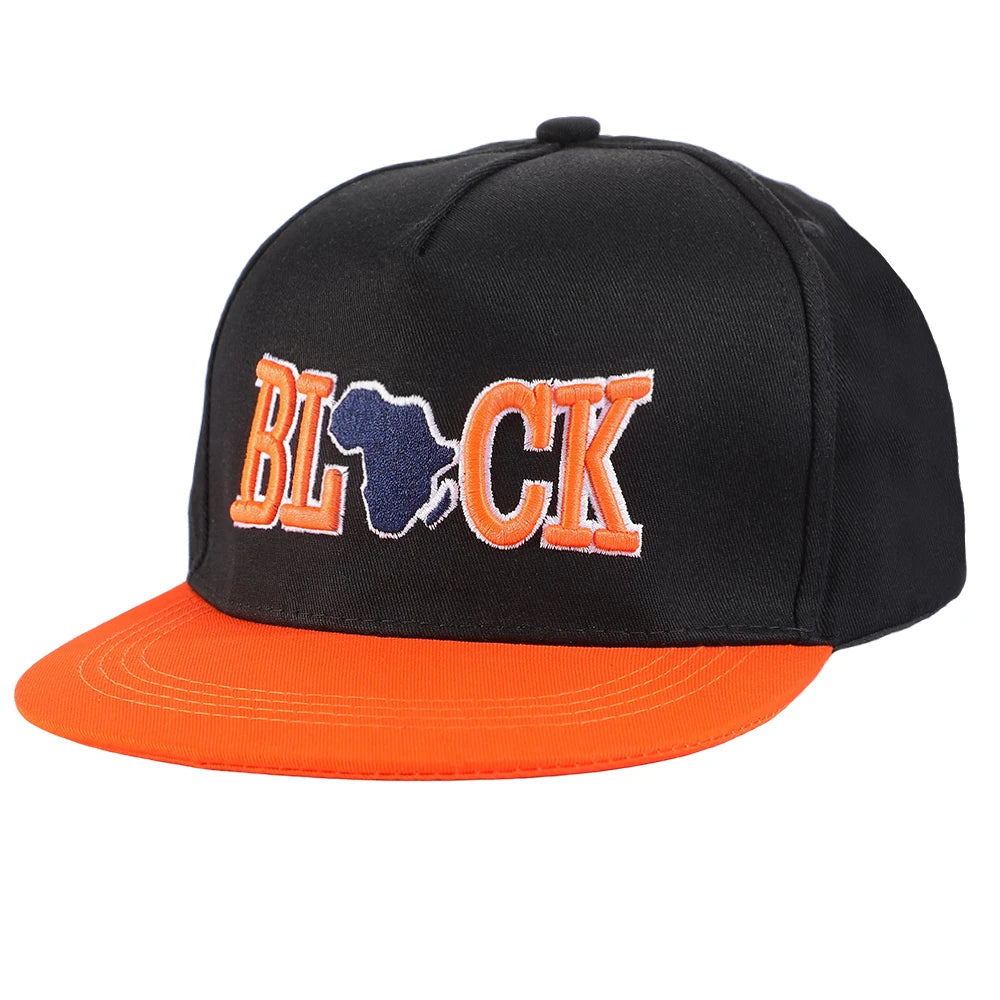 Spliced Letter Embroidered Street Trend Snapback Cap