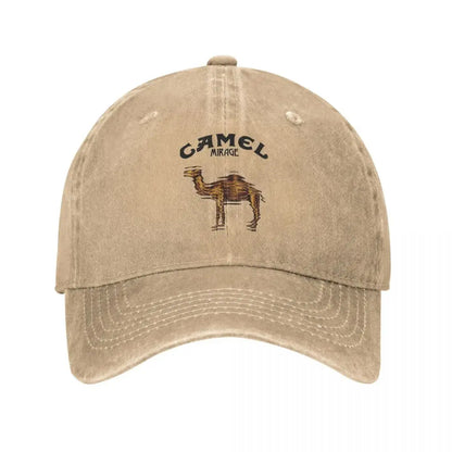 Camel Animal Distressed Baseball Cap