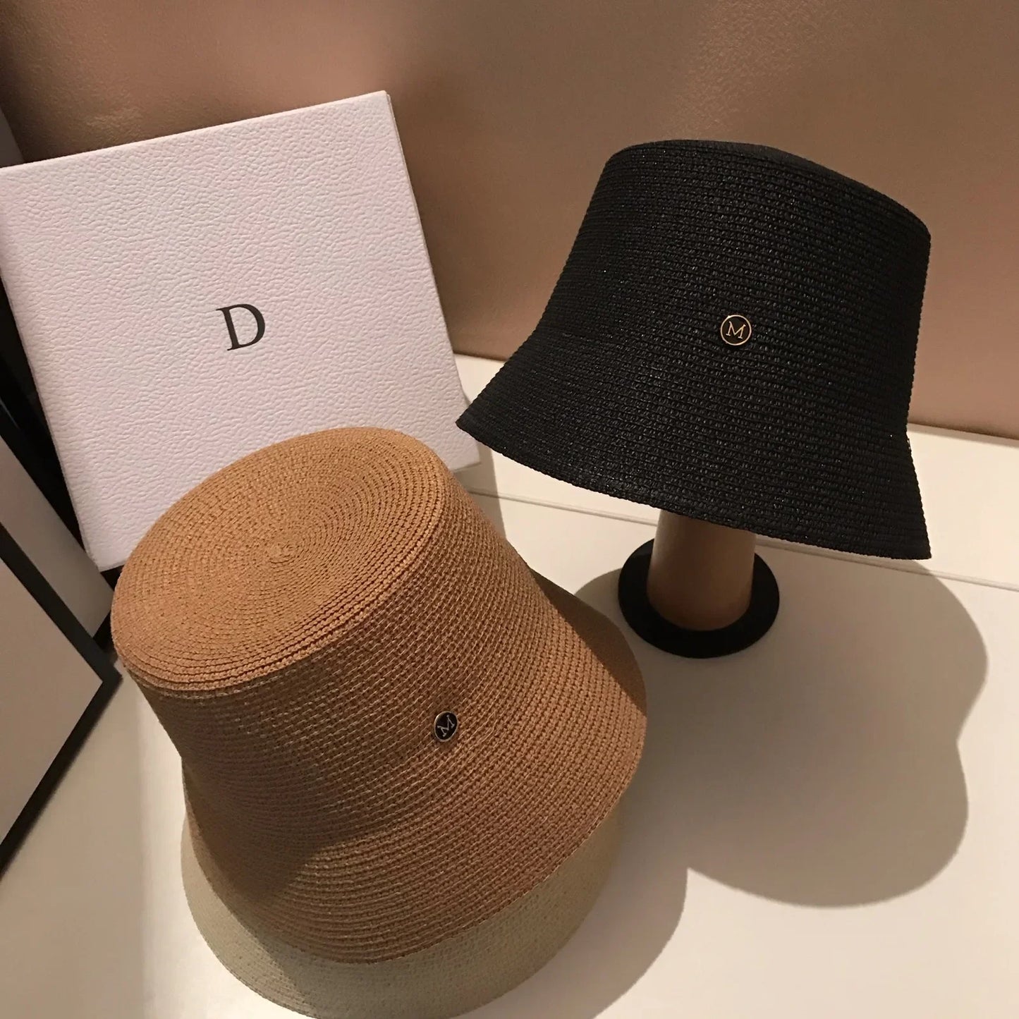 Japanese Designer Straw Weaving Bucket Hat