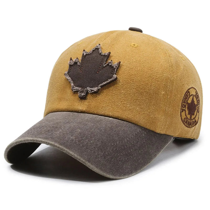 Maple Leaf Retro Washed Baseball Cap