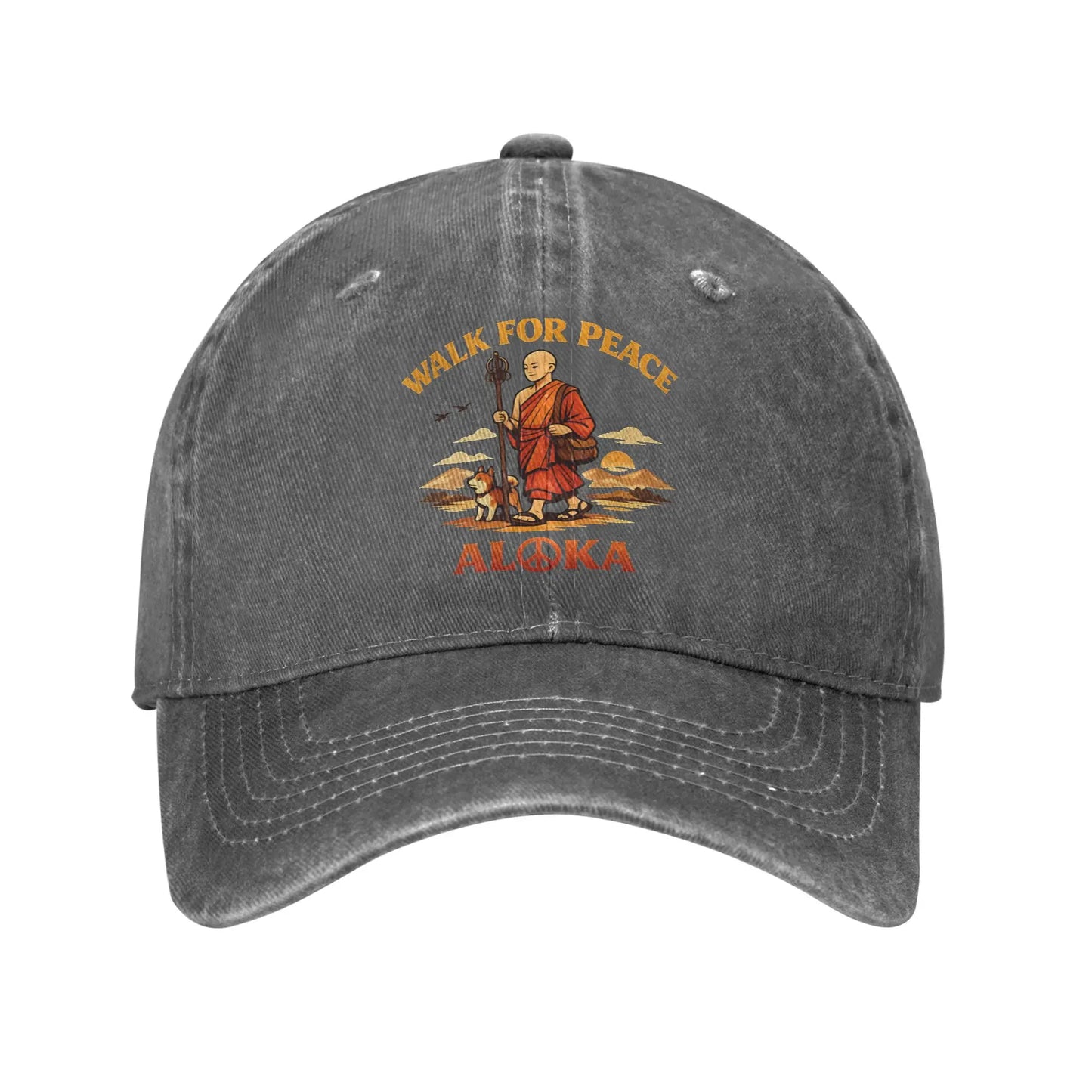 Walk For Peace Monk Dog Trucker Baseball Cap