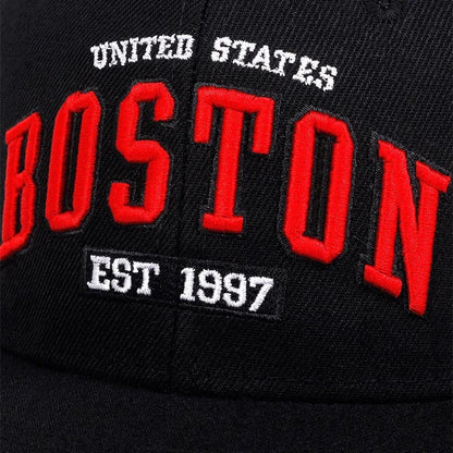 Unisex BOSTON Letter Embroidery Hip-hop Hats