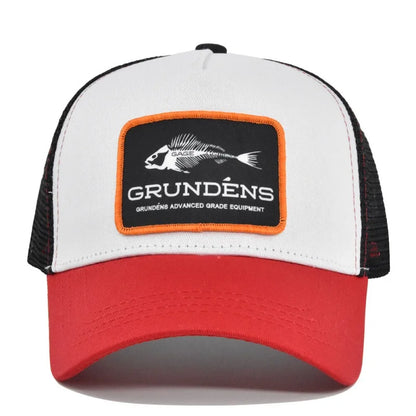 Fashion Fish Bone Embroidery Outdoor Baseball Cap