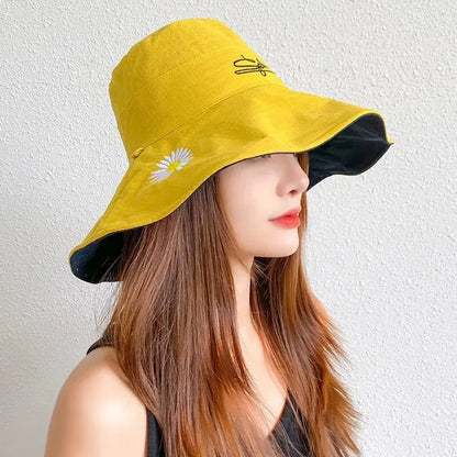 Unisex Large Brim Bucket Hat