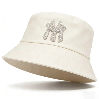 Luxury Cotton Diamond Solid Color Bucket Hat