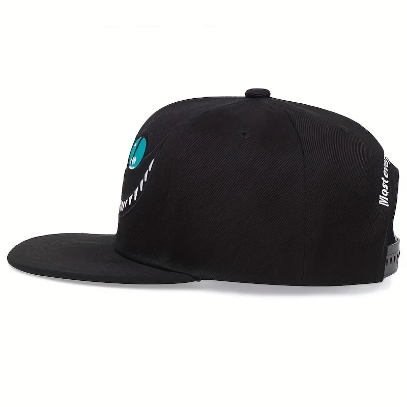 Cartoon Cat Embroidery Unisex Snapback Cap