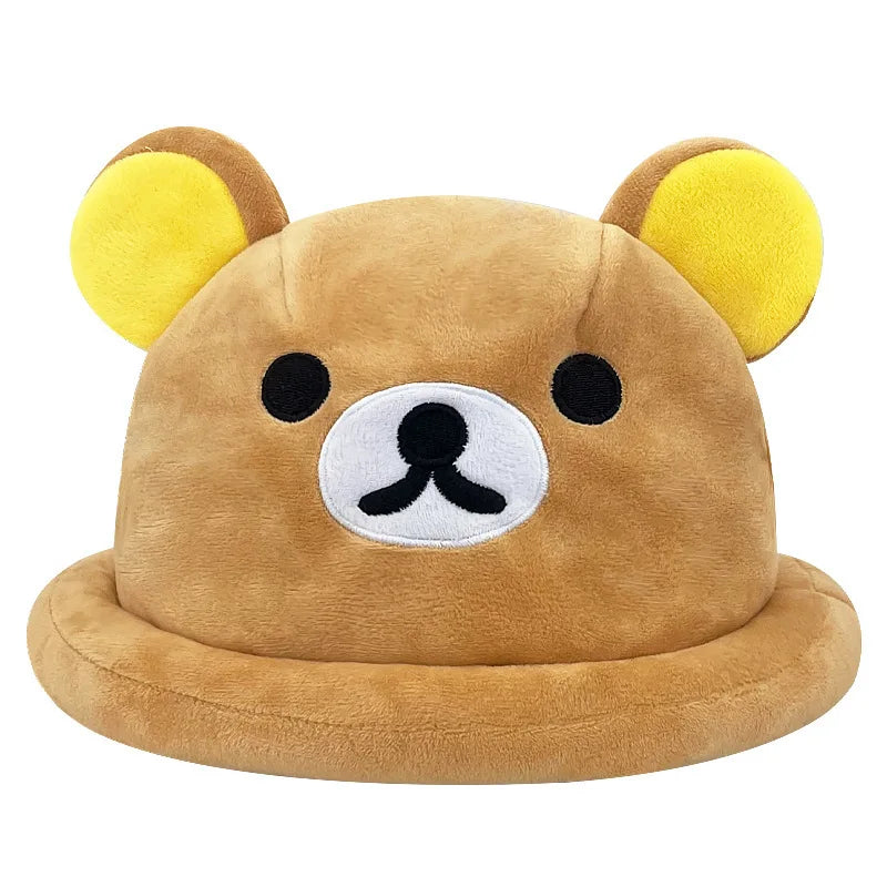 Rilakkuma Plush Bear Ear Bucket Hat