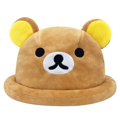 Rilakkuma Plush Bear Ear Bucket Hat