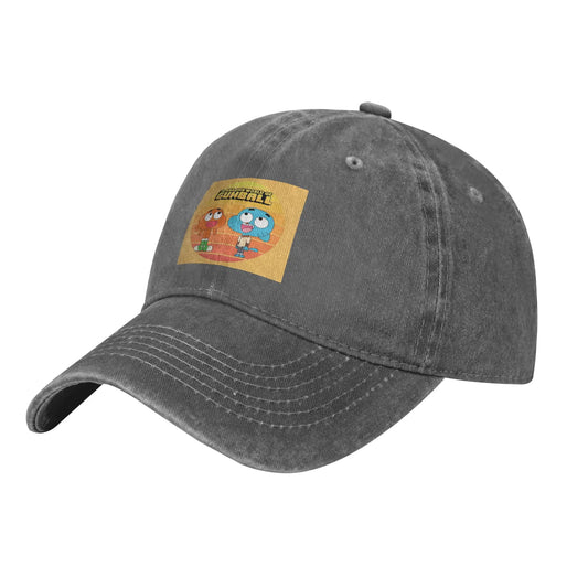 Amazing World Gumball Denim Snapback Baseball Cap