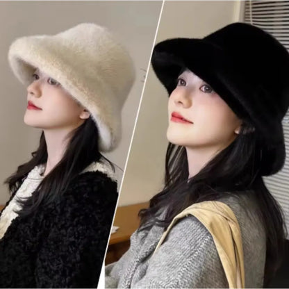 Plush Windproof Warm Winter Bucket Hat