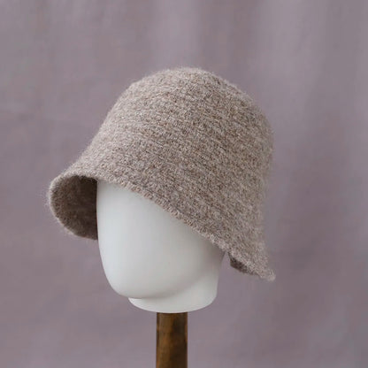 Women’s Wool Knit Bow Winter Bucket Hat