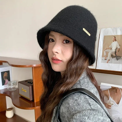 Women's Oversized Sherpa Winter Bucket Hat