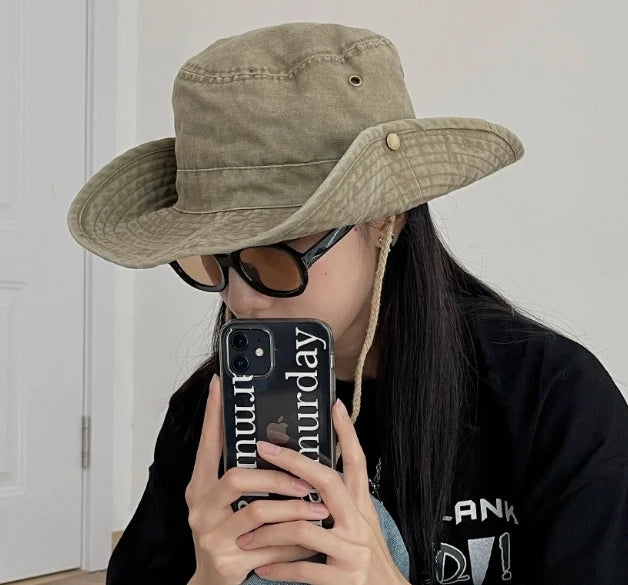 Retro Denim Bucket Hat