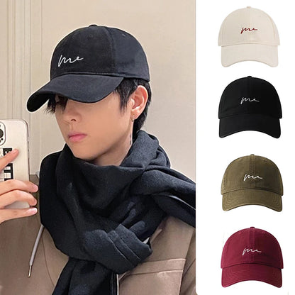 Simple Embroidery Solid Color Cotton Baseball Cap