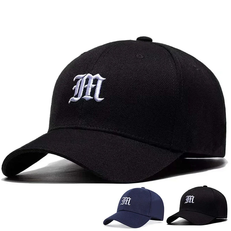 Unisex M Letter Embroidery Baseball Caps