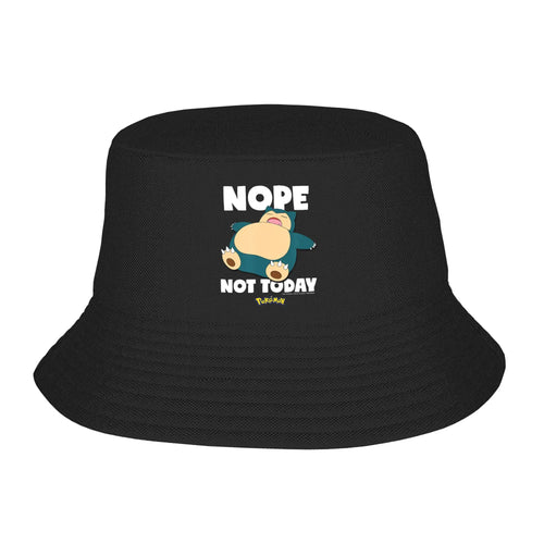 Nope Not Today Snorlax Trendy Foldable Bucket Hat