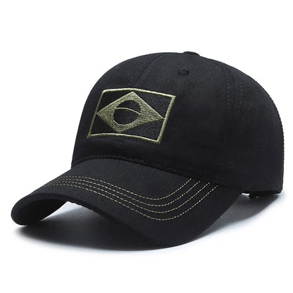 Brazil Flag Summer Snapback Casual Baseball Cap