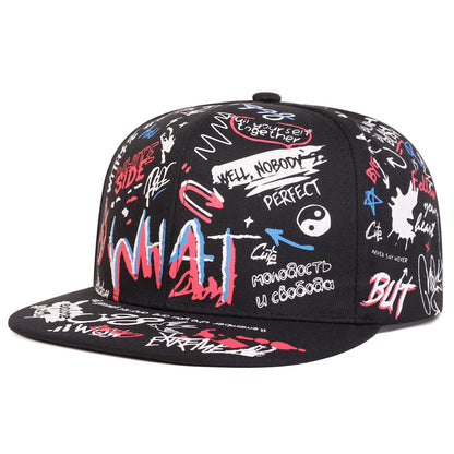 Unisex WHAT Graffiti Printing Hip-hop Hats