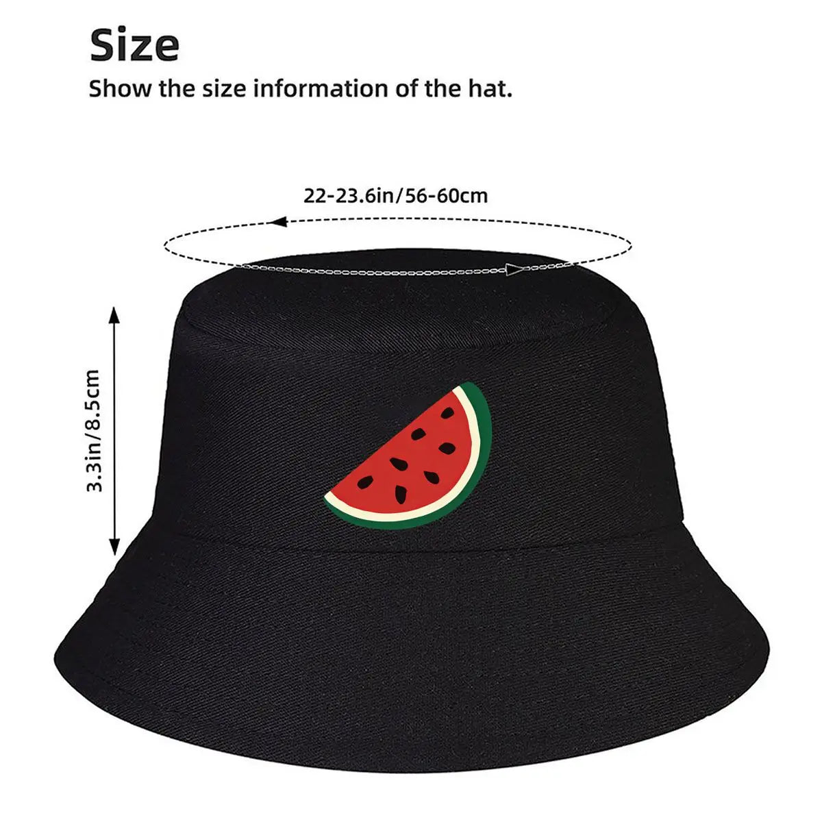 Watermelon Slice Graphic Winter Fisherman Bucket Hat