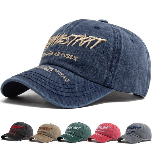 Embroidered Cotton Casual Retro Travel Baseball Cap