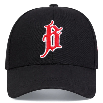 B letter side BOSTON Embroidery Baseball Cap