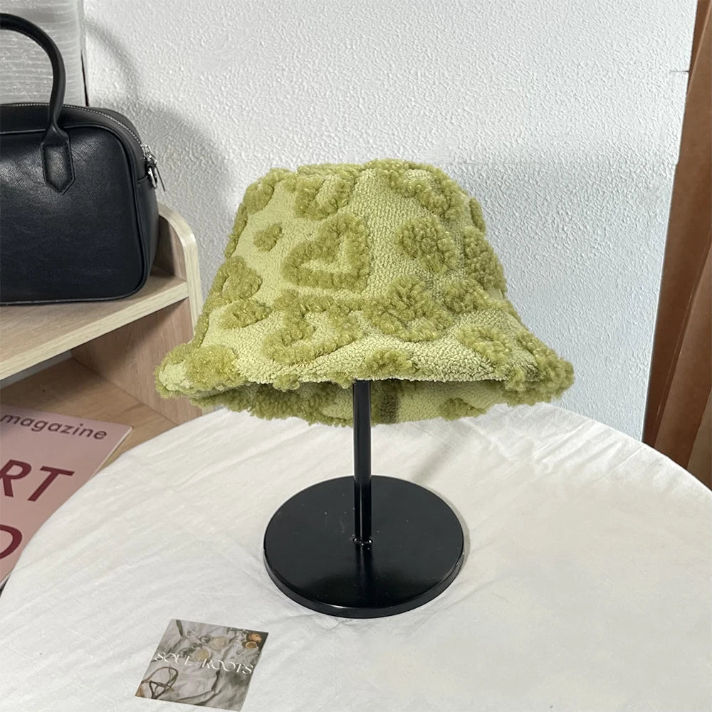 Lambskin Love Jacquard Warm Bucket Hat