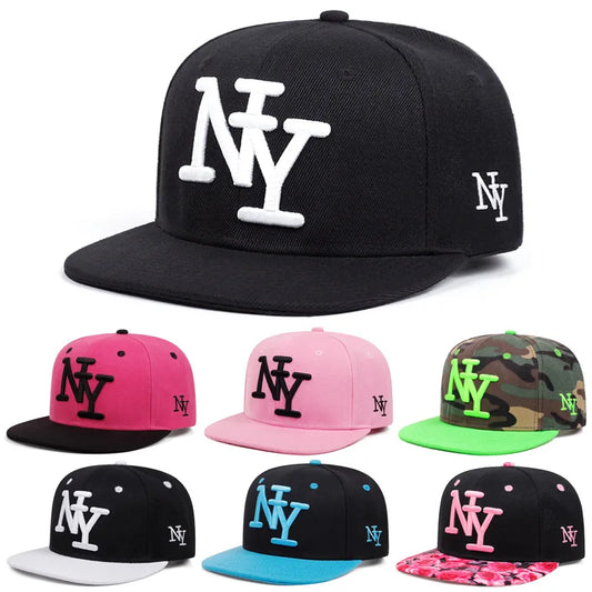 3D Embroidered Letters Y2K Hip Hop Snapback Cap