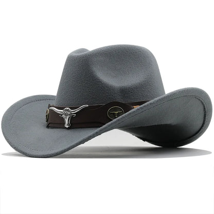 Black Wool Western Cowboy Hat
